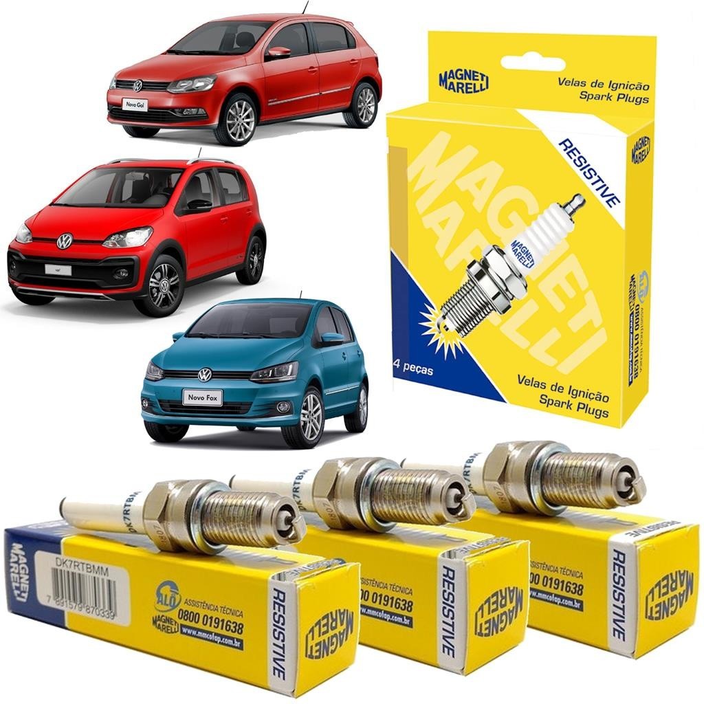 Jogo Velas Ignição Gol Fox Voyage Virtus 1.0 12v 3 Cilindros em Oferta na Shopee