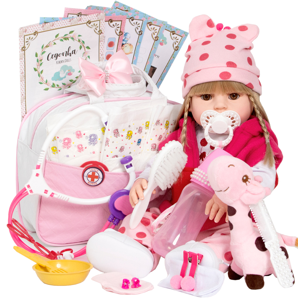 Boneca Bebe Reborn Bratz Siliconado Girafinha Realista Fofa