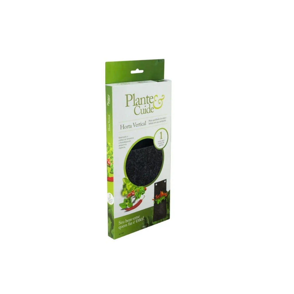 Horta Vertical Em Feltro Para Plantas Flores Temperos  1 Nicho Para Mudas Sementes