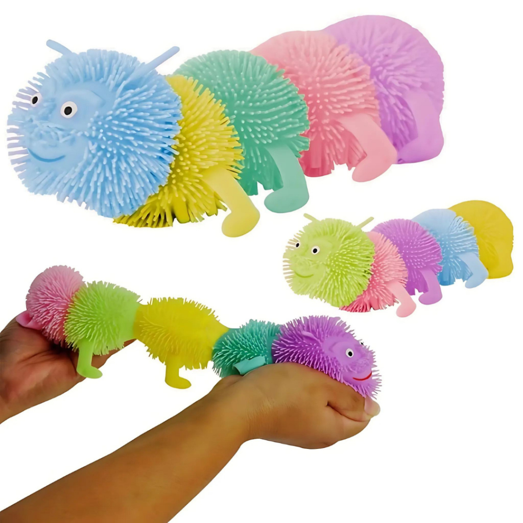 Centopeia Com Luz  Pisca Pisca Mania Flofys  Squish Colorido Antistress Sensorial