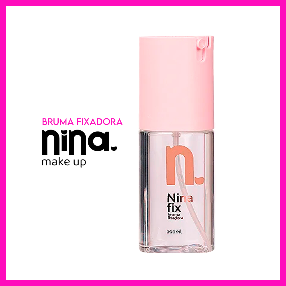 Nina Make Up Nina Fix Bruma Fixadora 100ml (Máxima Hidratação e Fixação Prolongada)