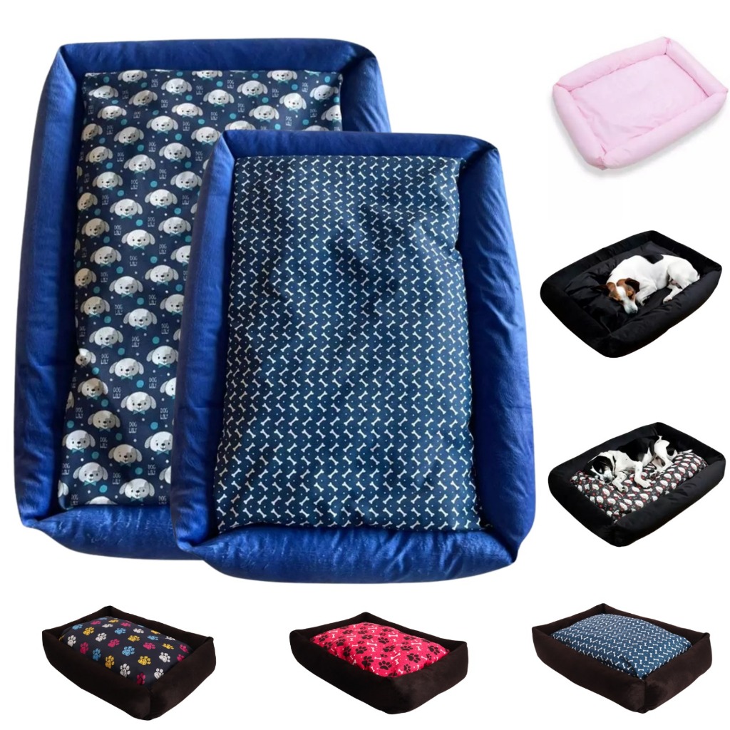 Cama Pet Impermeável Grande 100x87Cm e Media   70x50cm - 100% Lavável Confortável Para Cac...