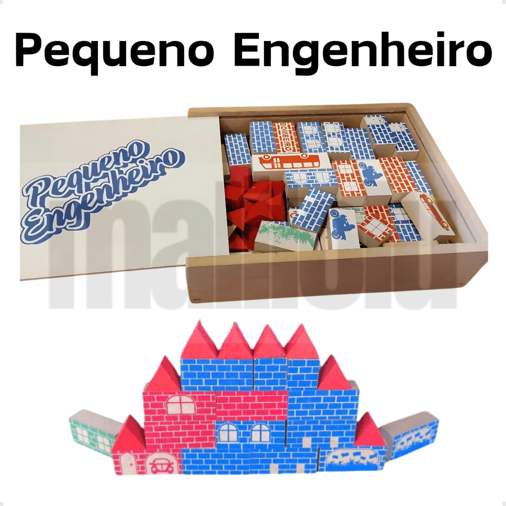 Blocos De Montar Pequeno Arquiteto Engenheiro Brinquedo Madeira Cidades Futuro Educativo Pedagógico em Oferta na Shopee