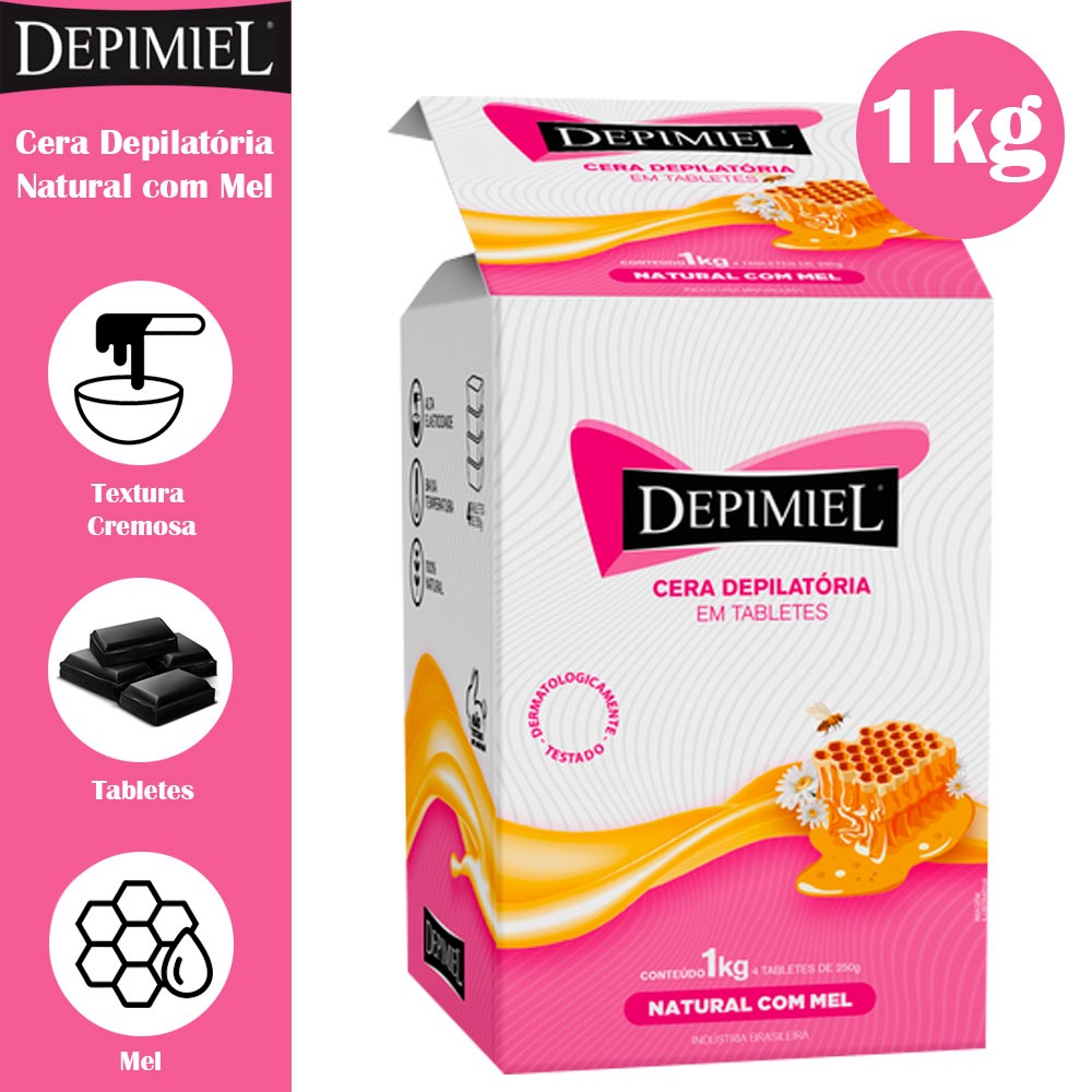Depimiel Cera Em Tablets Natural Com Mel 1kg em Oferta na Shopee