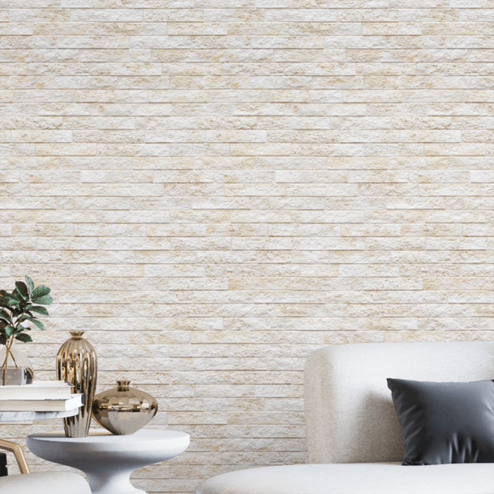 Papel de Parede Pedra Canjiquinha Rústica Para Sala Autocolante Lavável Adesivo