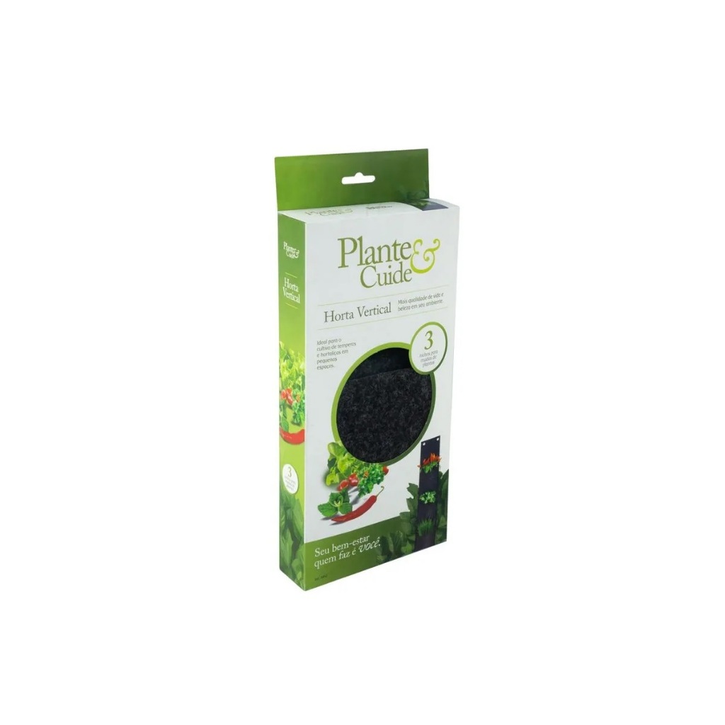 Horta Vertical Em Feltro Para Plantas Flores Temperos 3 Nicho Para Mudas Sementes
