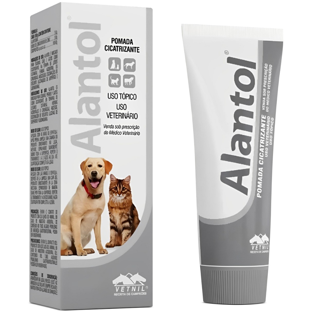 Pomada Alantol Cicatrizante Cães/Gatos/Equinos Vetnil 25g em Oferta na Shopee