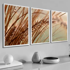 Quadro Decorativo Sala Grande Com Moldura 50X70 cm Arte Botânica da Manhã