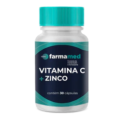 Vitamina C 500mg + Zinco 30mg - Imunidade, Antioxidante, Vitaminas; Pronta Entrega