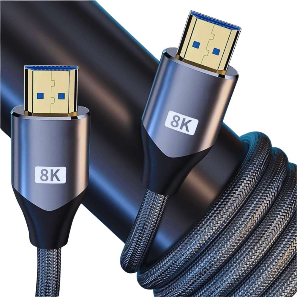 Cabo HDMI 2.1 8k Premium Blindado 1,5 e 2 metros 8K 60Hz e 4k 120hz TV Gamer Xbox PS5 Ultra HD Gold