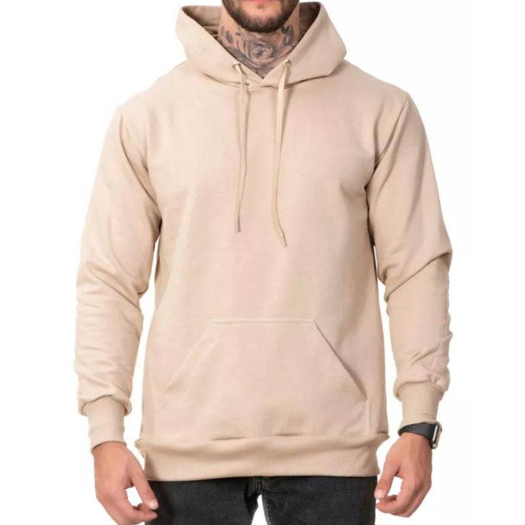 Moletom Unissex Sem Zíper com Capuz - Moda Casual e Funcionalidade para o Dia a Dia