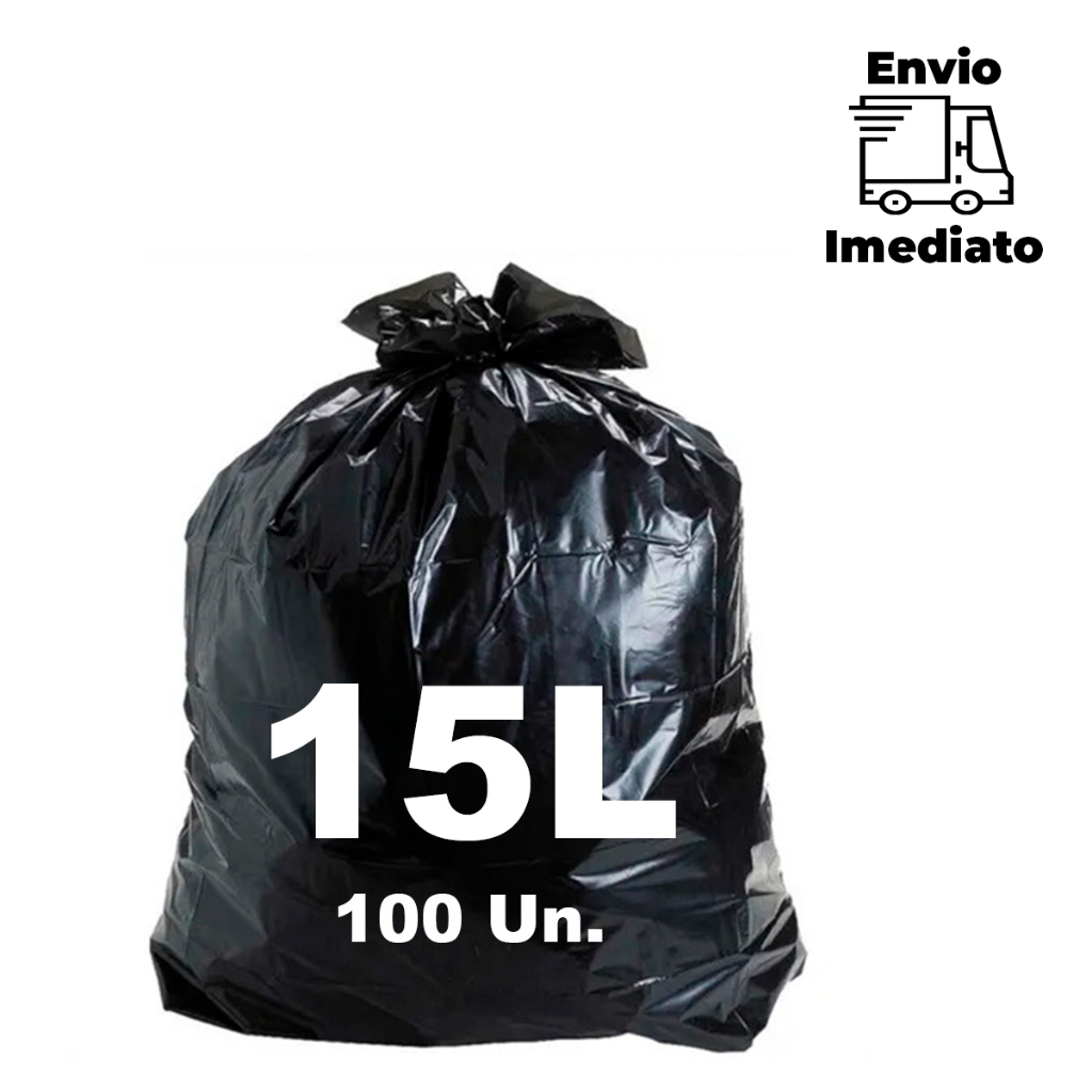 Saco de Lixo 15 Litros P6 C/100 Un Resisdente em Oferta na Shopee