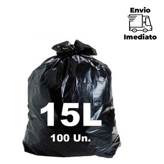 Saco de Lixo 15 Litros P6 C/100 Un Resisdente
