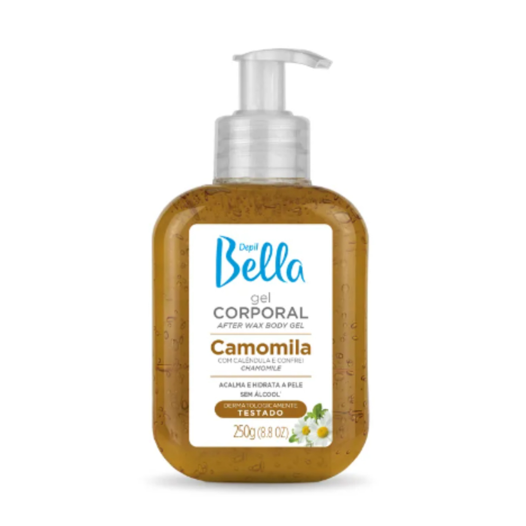 Gel Calmante Corporal Camomila OU Melão OU Melancia 250g Pós Depilação Depil Bella LANÇAMENTO