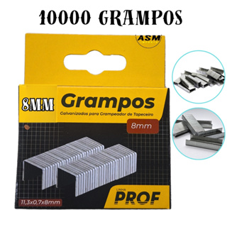 4000 Grampos Alta Qualidade Grampo de Grampeador Profissional 8mm 4mil unidades em Oferta na Shopee