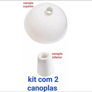 kit com 2 canoplas copo para ventilador de teto universal