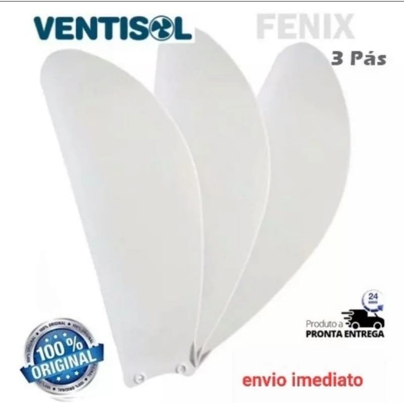 Hélice kit com 3 Pás para Ventilador de Teto VENTISOL