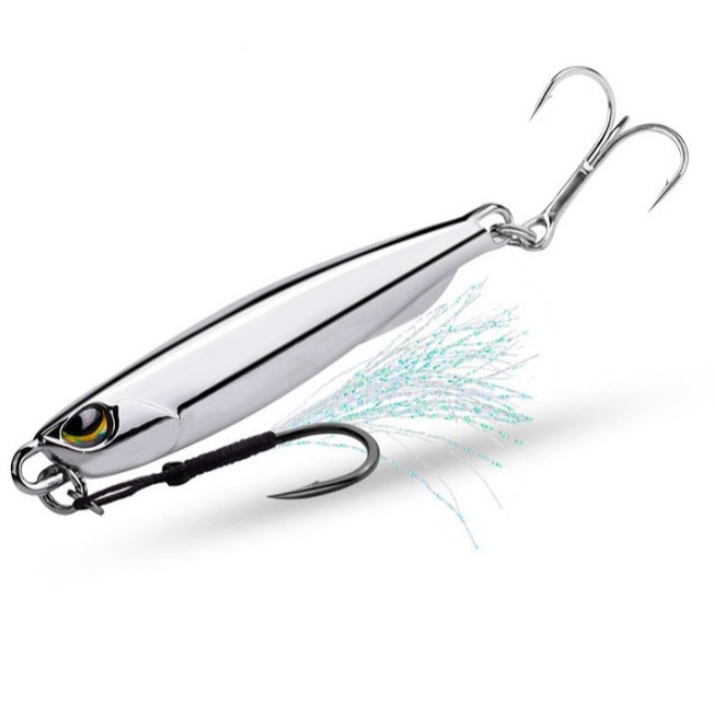 Isca Artificial Slow Jig Metal Prateado Jumping Jig Pesca Mar e Rio em Oferta na Shopee
