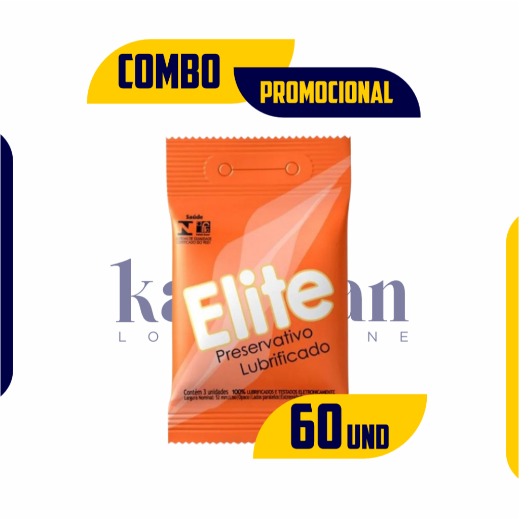 Kit 60 Preservativo Camisinhas Lub (3x20) Elite Blowtex Cx em Oferta na Shopee