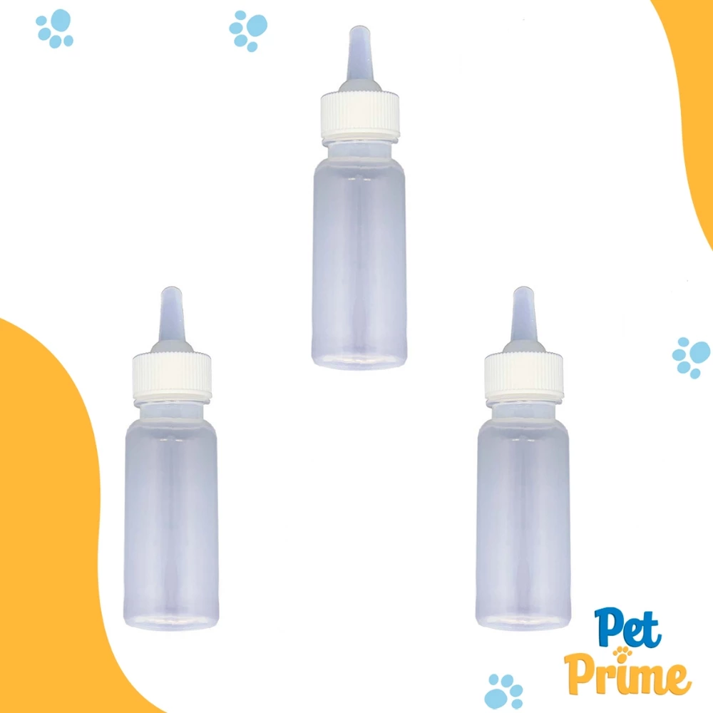 Kit 3 Mamadeira filhote Cachorro Gato Pet com 3 Bicos e Limpador 50 ml Savana Pet