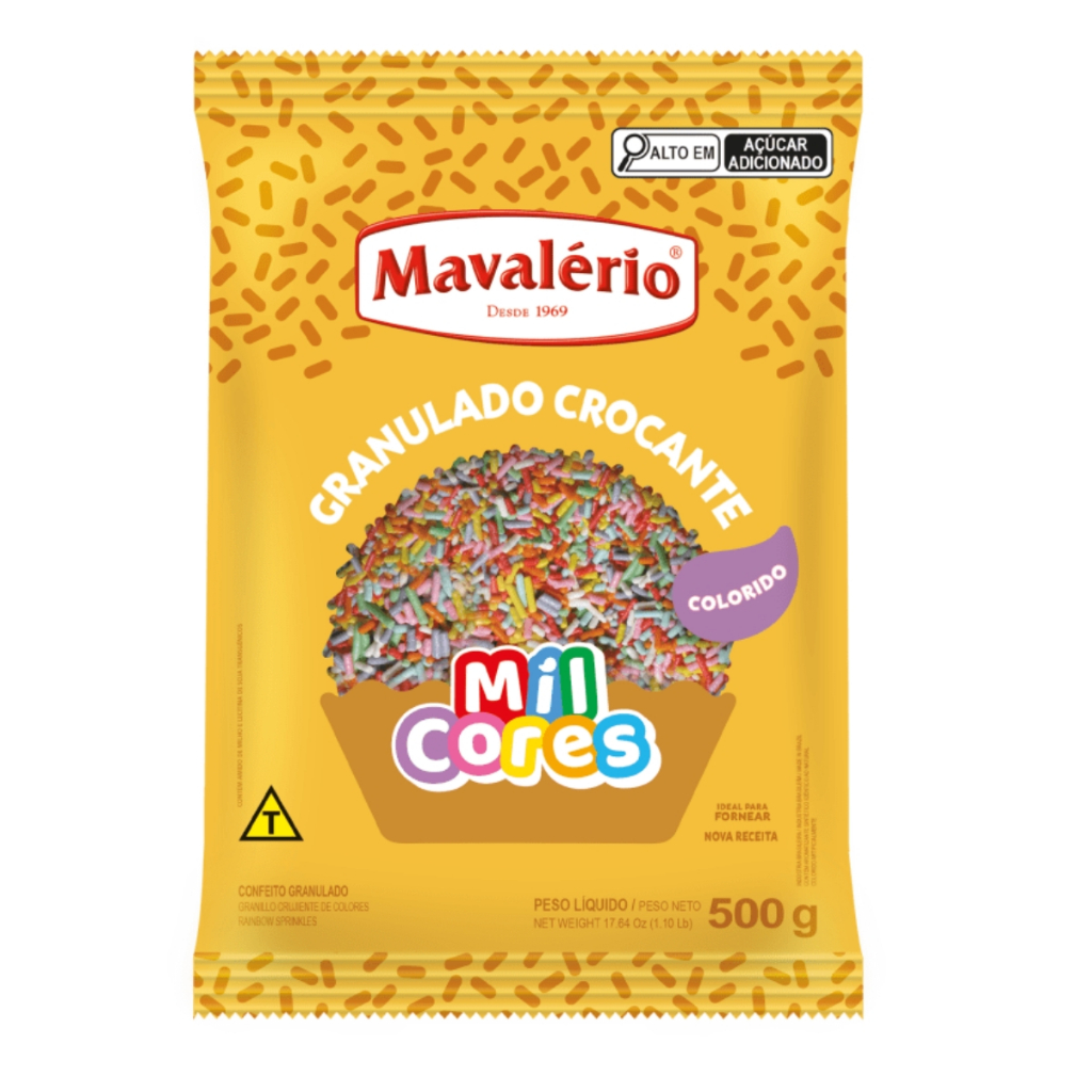 Granulado Crocante COLORIDO Baby 500g Mavalério