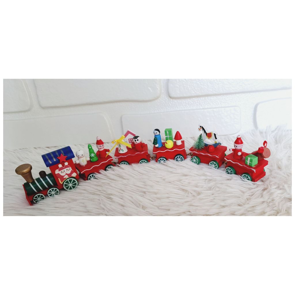 Trenzinho Natal  de Madeira Decorativo