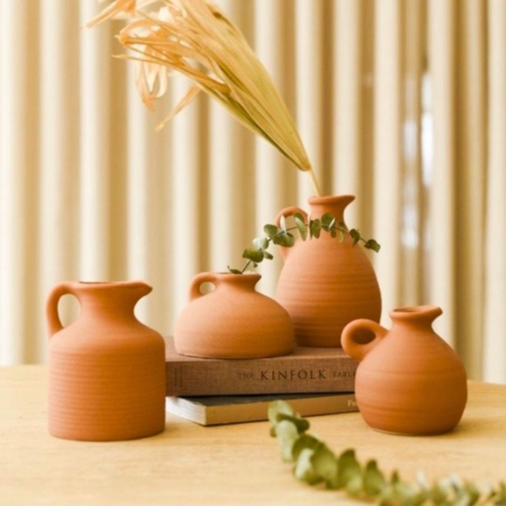 Vaso Terracota Jarro De Porcelana Decoração Para Casa