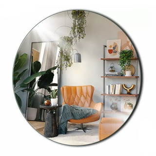 Espelho Redondo Decorativo Vidro 58x58 para Sala Quarto Banheiro em Oferta na Shopee