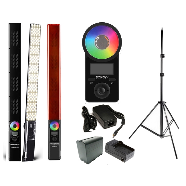 Kit Iluminador Led Yongnuo Yn360 Iii Pro + F970 + Carreg + Fonte + Tripé