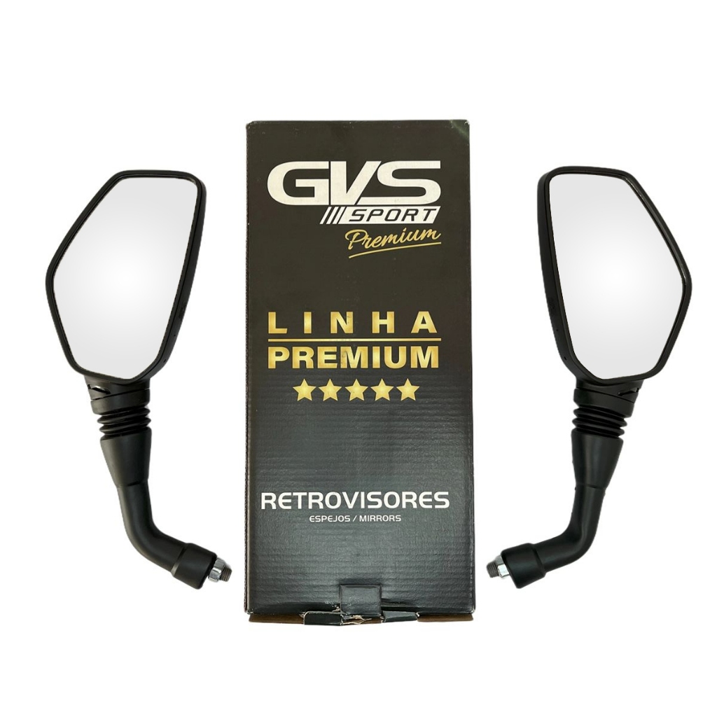 Retrovisor Dafra Nh190 Pulsar Rouser Gvs Premium Convexa em Oferta na Shopee