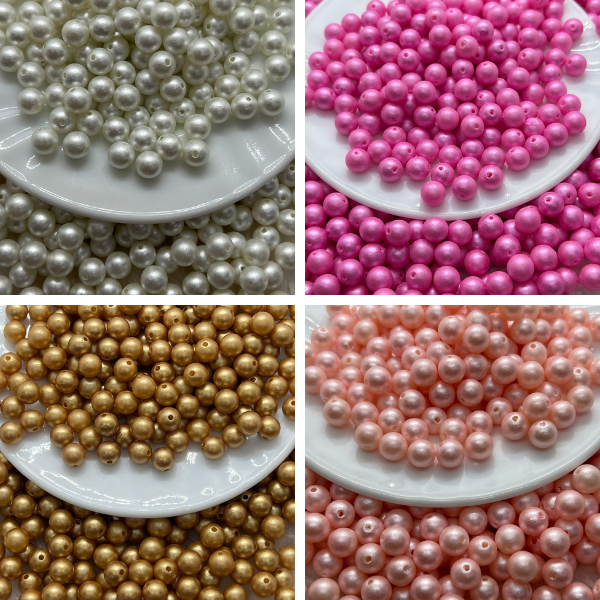 PEROLA fosca 8mm PACOTE COM 500 GRAMAS ALTA QUALIDADE ENTREMEIO BIJUTERIA em Oferta na Shopee