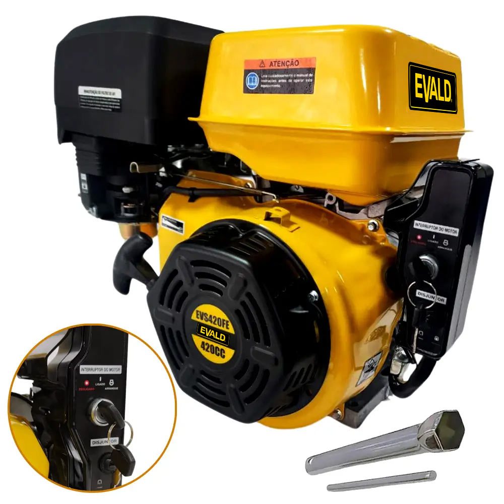 Motor à Gasolina 15 hp 4 Tempos Multiuso Partida Elétrica EVS420FE EVALD em Oferta na Shopee
