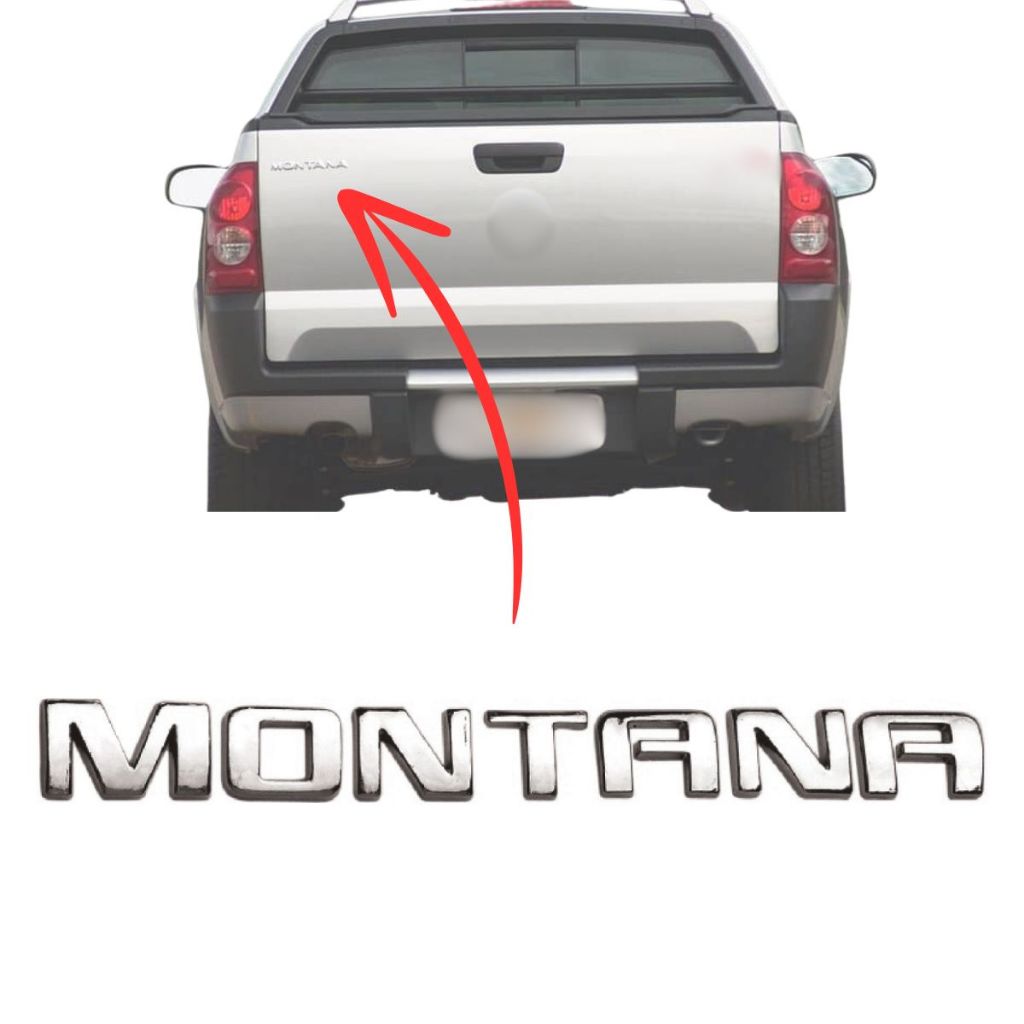 Emblema letreiro MONTANA – 2007 a 2014 -  Cromado ou Preto