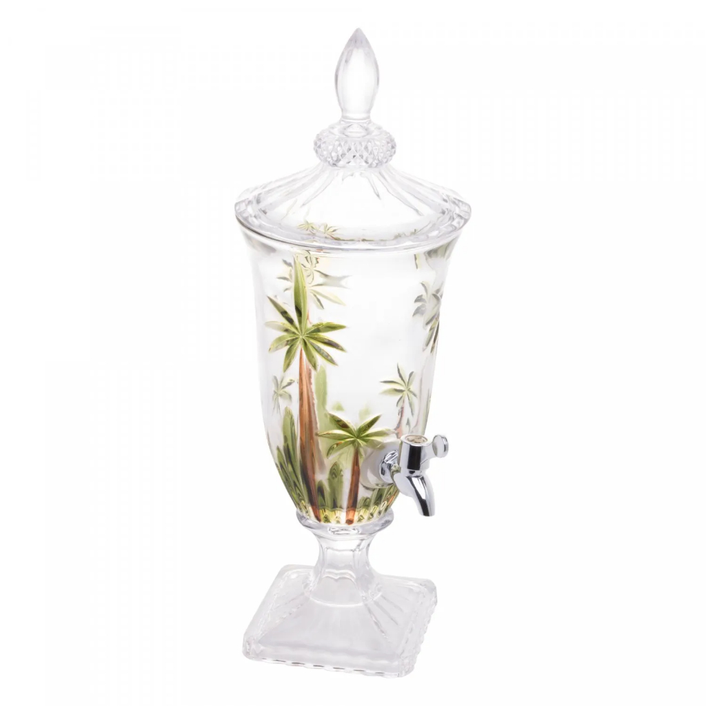 Suqueira de Cristal Palm Tree Handpaint 2 Litros - Wolff