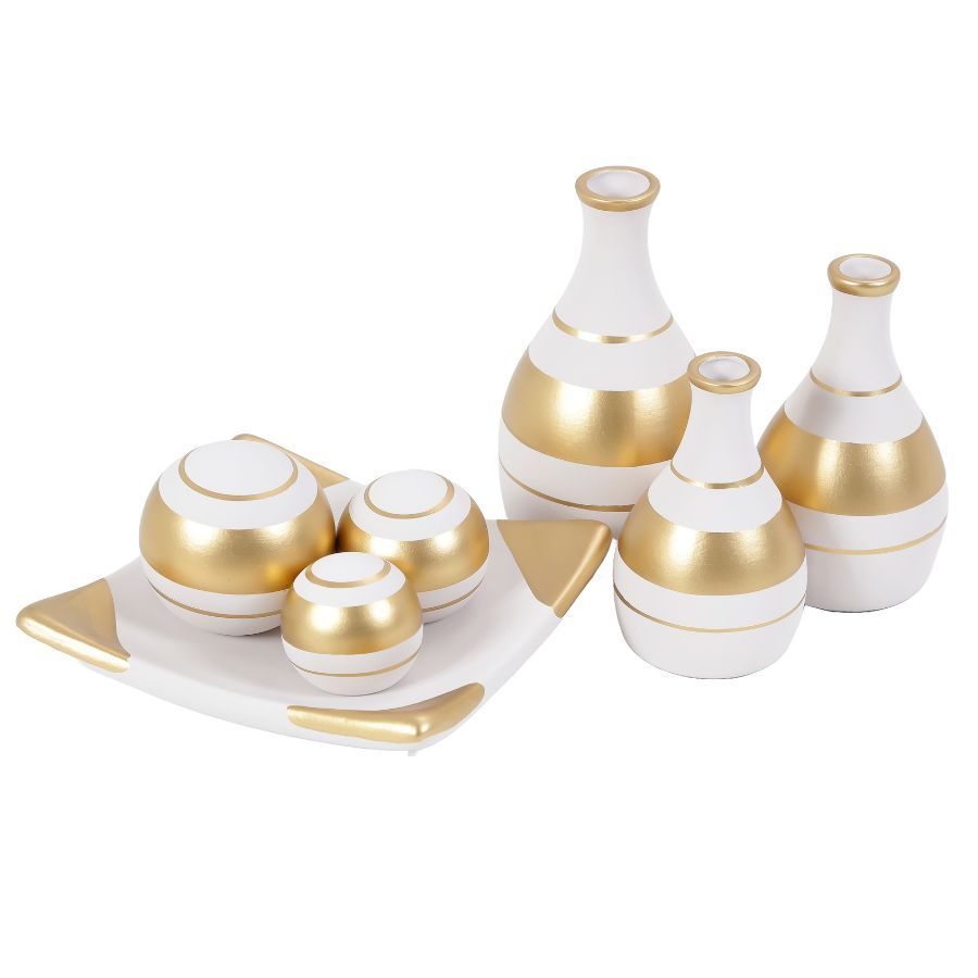 Kit Decorativo Enfeite Decorativo Centro de Mesa Vaso Decorativo Decoração de Sala
