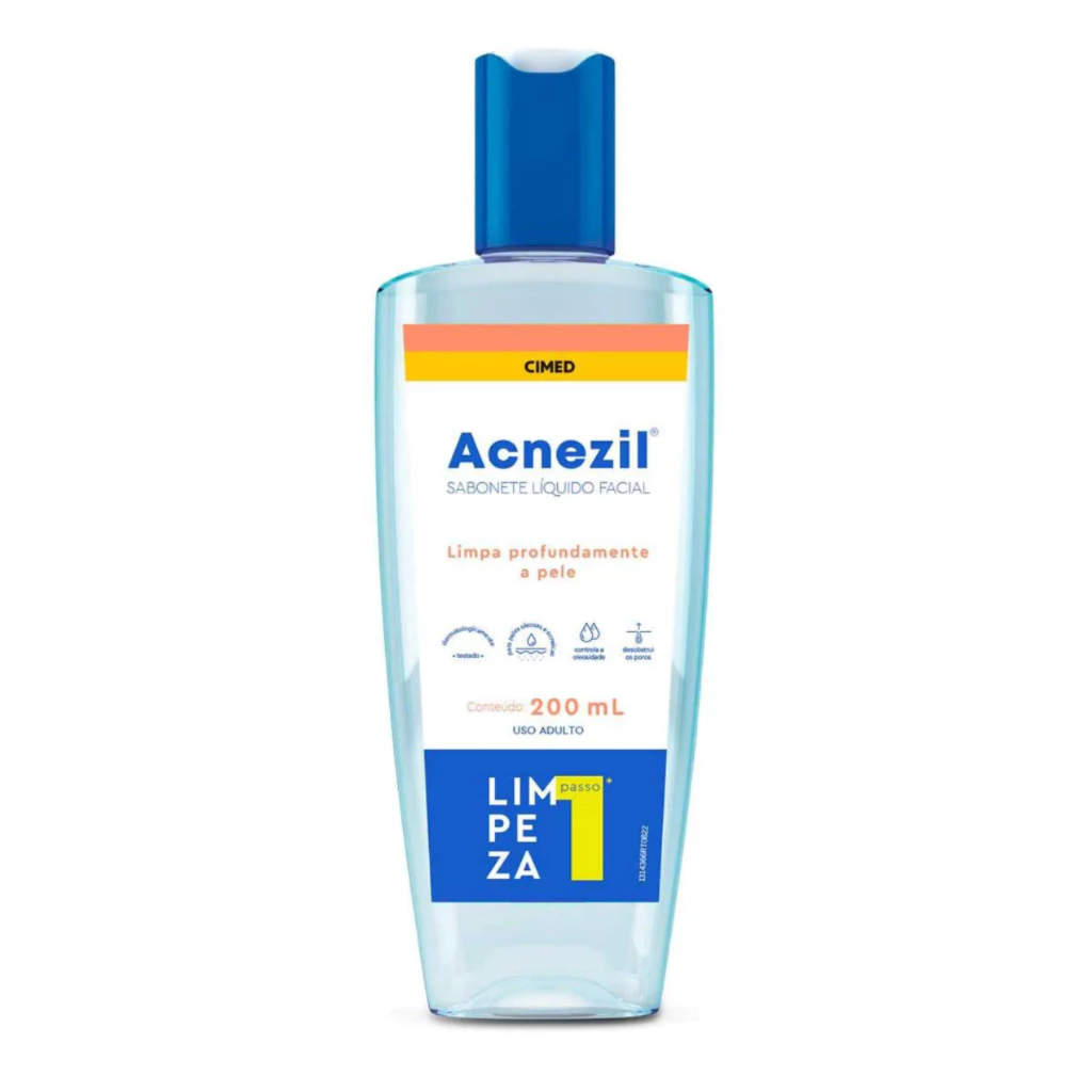 Acnezil Facial Antisséptico Sabonete Líquido - o Autêntico - 200 Ml Cimed em Oferta na Shopee