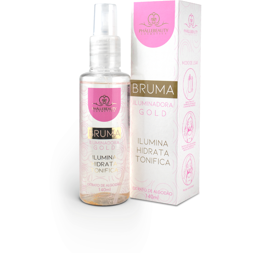 Box 12 Bruma Iluminadora Gold 140ml PhálleBeauty PH024 em Oferta na Shopee