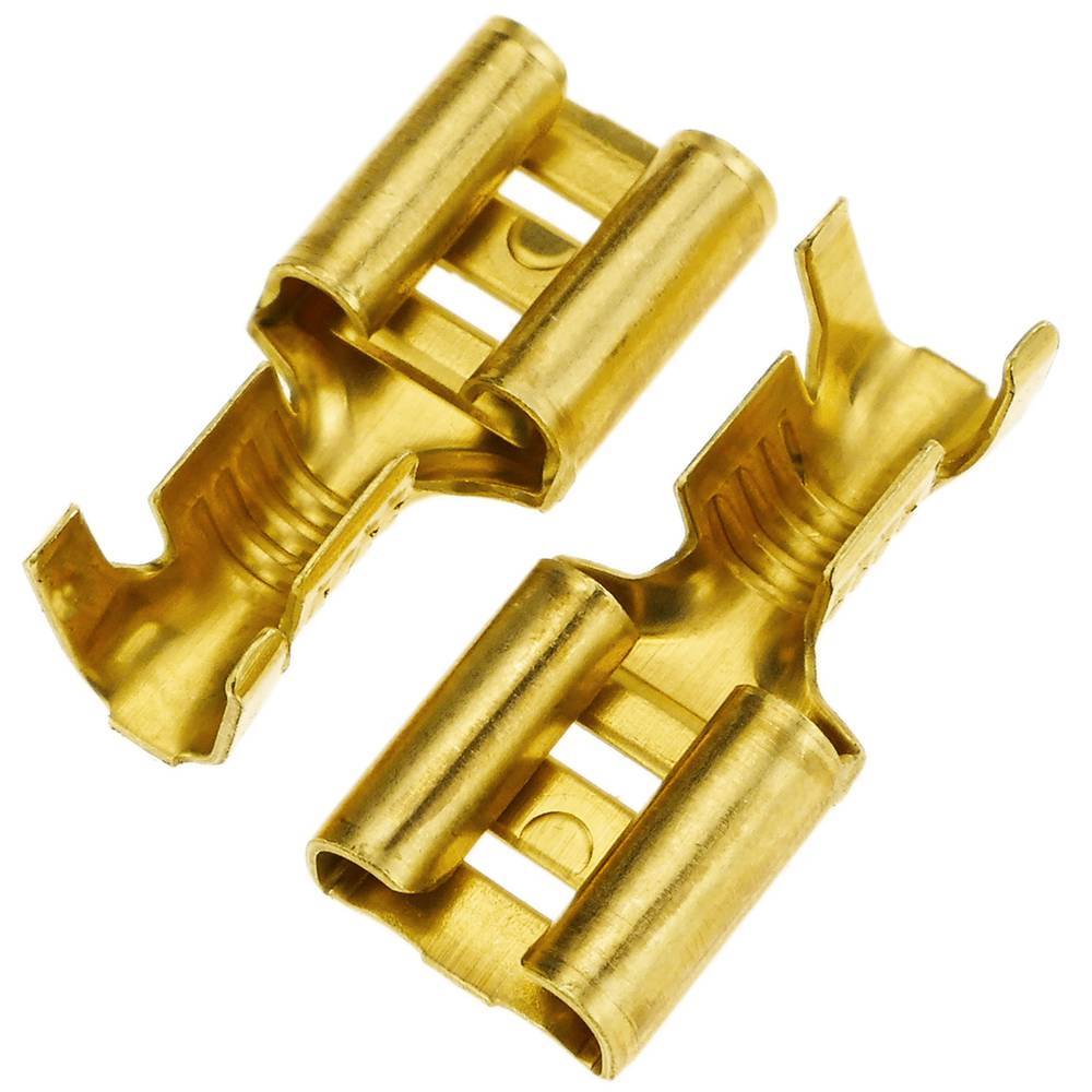 200X Terminal Encaixe Femea 6,3mm Tipo Automotivo / Mosquitinho (Pacote c/ 200 Unidades)