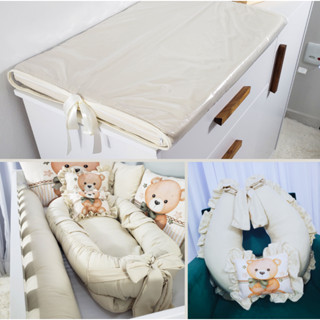 Ninho Redutor de Berço e Cama, Almofada Amamentação e Trocador de Cômoda Várias Estampas em Oferta na Shopee