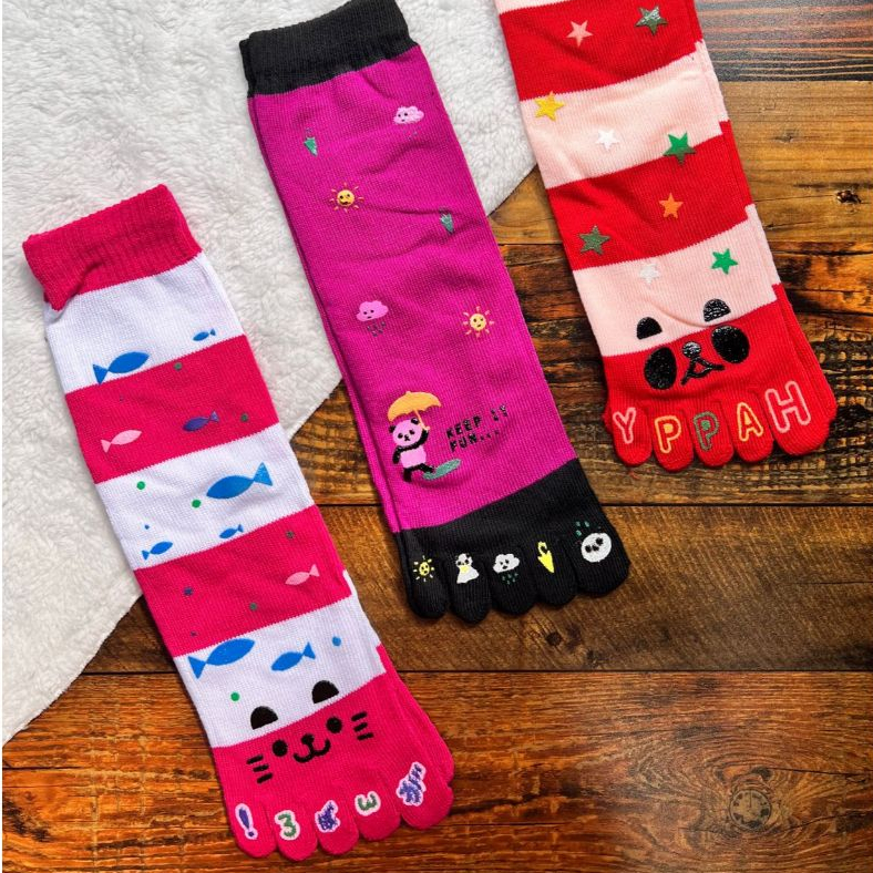 Kit 3 Pares ou 1 Par Meia Dedinho Moda Infantil Com Antiderrapante Menina Estampada Conforto em Oferta na Shopee