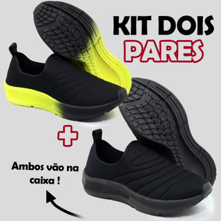 Kit 2 Tênis Infantil Feminino Juvenil Menina Macio Confortável Escolar Sola