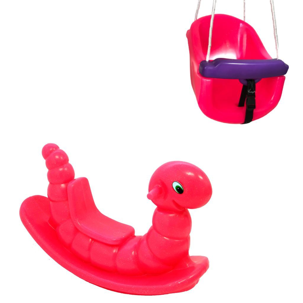 Kit Gangorra Minhoca Nhoca + Balanço Infantil - Ideal para Playground
