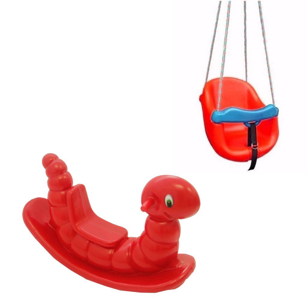 Kit Gangorra Nhoca e Balanço Infantil - Brinquedo Seguro para Crianças