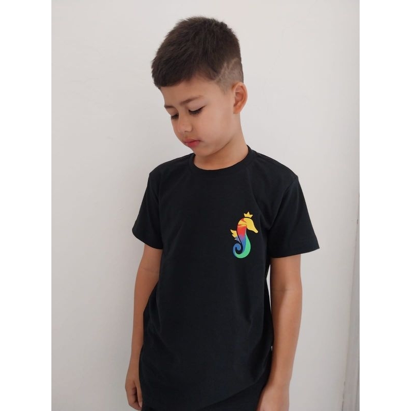 Camiseta Infantil Tikitos Original Manga Curta Malha Peruana