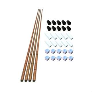 4 Tacos 85 cm + Kit Giz + 10 Virolas Bar Sinuca Snooker em Oferta na Shopee