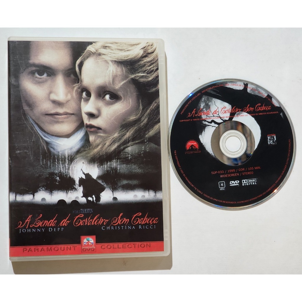 DVD A LENDA DO CAVALEIRO SEM CABEÇA JOHNNY DEPP ORIGINAL