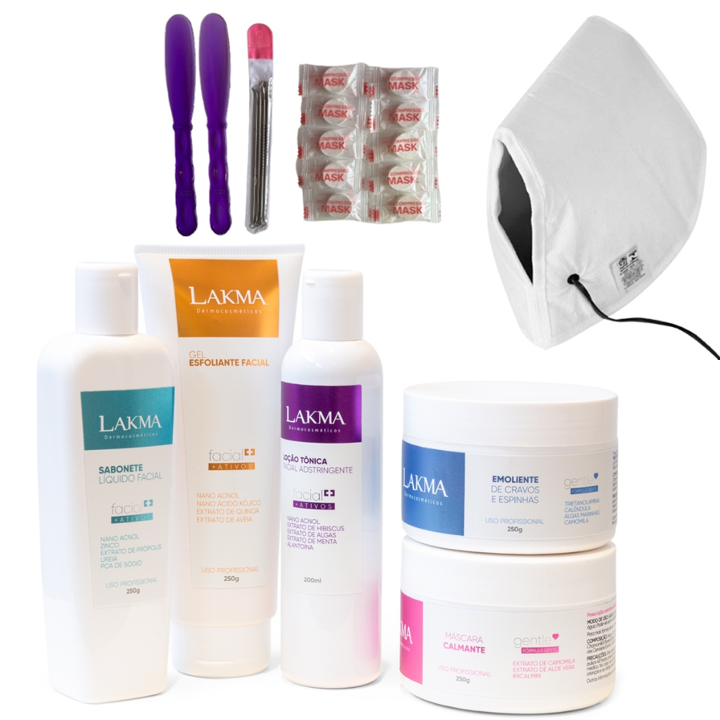 Kit Limpeza De Pele Profunda Profissional Lakma 5 Itens + Acessórios em Oferta na Shopee