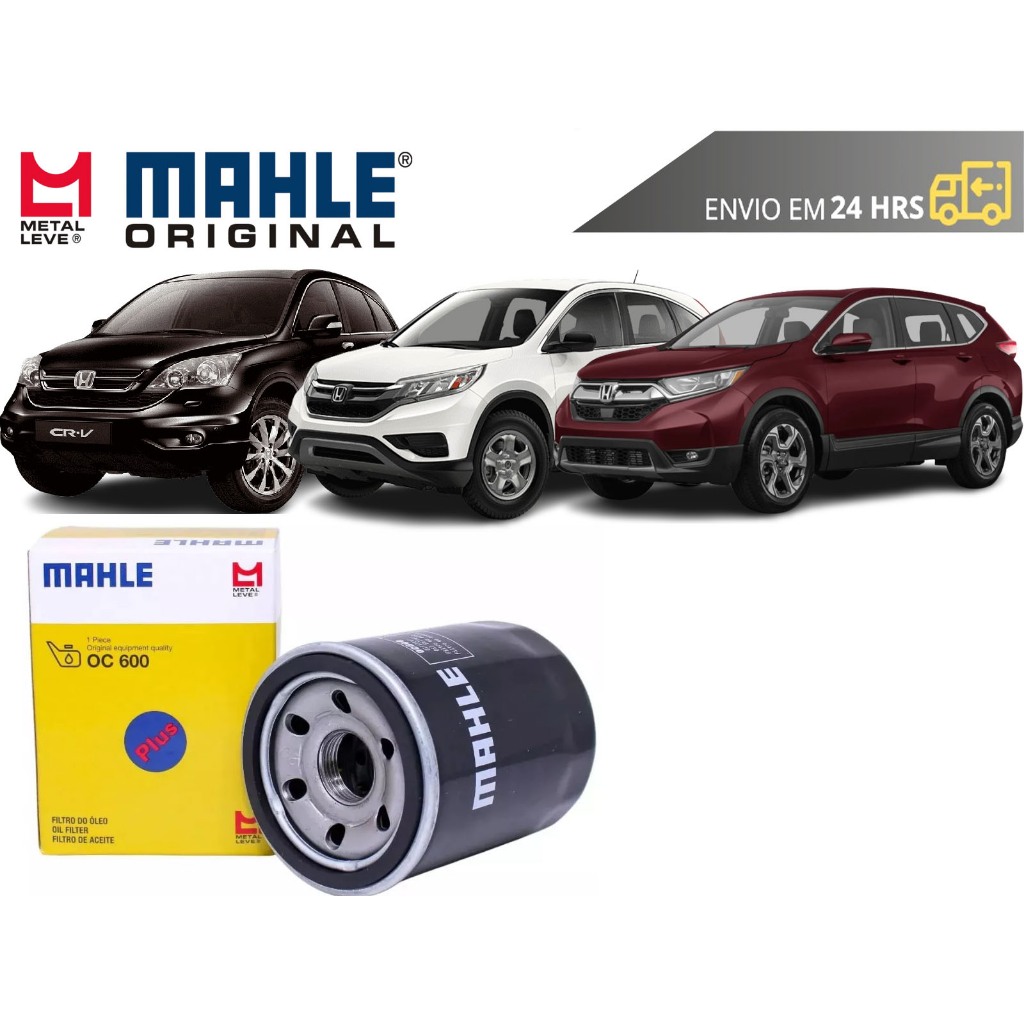 Filtro de Óleo Honda CRV 1.5 E 2.0 Flex de 2007 a 2022 Original Mahle Metal Leve em Oferta na Shopee