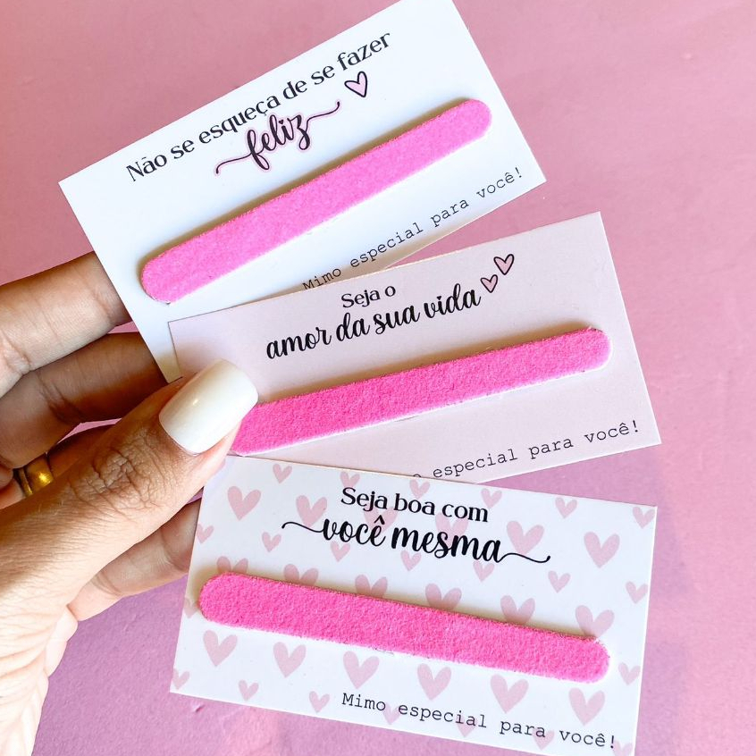 Kit 30 Lixas de unha Cartão Agradecimento Mimo cliente, Manicure, Pedicure, Nail Designer em Oferta na Shopee