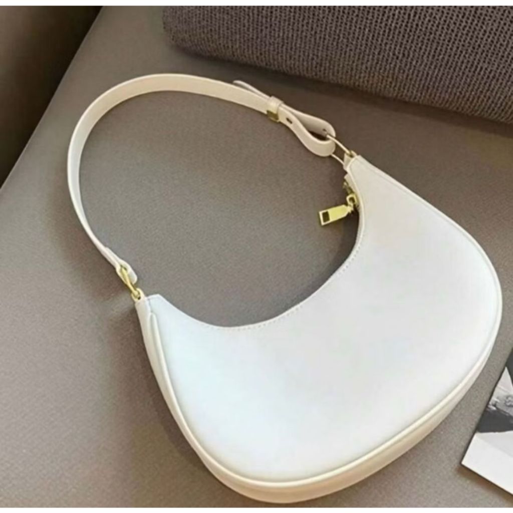 Bolsa de ombro Feminina Transversal Meia Lua  Branca Pequena de ombro e de mao skaybag de festa em Oferta na Shopee